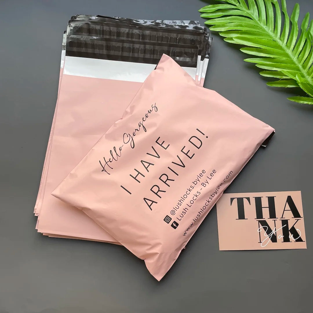 12x16inch Eco-Friendly Plastic Matte Pink Shipping Bag for Winter Clothes Courier Bag for Shipping Delivery for Small Business