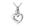 New Arrival Women Stainless Steel Heart Urn Pendant with Memorial Commemorate Jewelry
