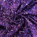 Wholesale Blue Gold Velvet Sequin Lace Fabric Embroidered Stretch Knitted for Bag Shoes Home Textile Accessories Hot Sale
