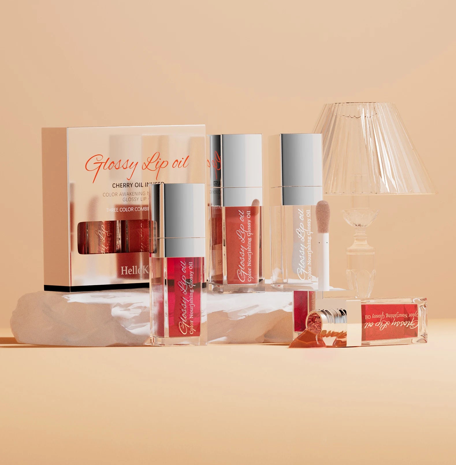 3 Pcs Makeup Sets Lip Plumper Gloss Base Personalizado Moisturize Long Lasting Oli Lip Gloss Plumper With Volume