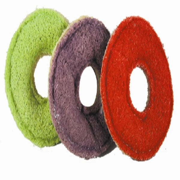 Natural Loofah Ring Eco-Friendly Interactive Training Dog Toys Intelligence Toothbrush Toys for Pet Dogs