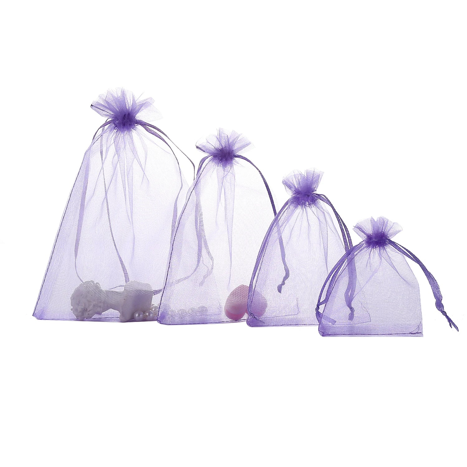 New Arrival Organza Bags Drawstring Red Cosmetics Bag Women Makeup Jewelry Pouches Bags With Logo Custom