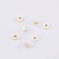 18K Gold Plated Beads for Jewelry Making Brass Chunky Loose Beads 8mm Gold Plated Spacer Beads