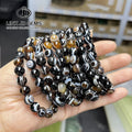 JD Natural Black Coffee Agate Stripes Onyx With Eyes Bead Bracelets Women Men Charm Reiki Healing Energy Yoga Meditation Jewelry