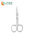 Eliter Hot Sell in Stock Stainless Steel Nail Cutting Scissors Toe Nail Scissors Curved Nail Scissors