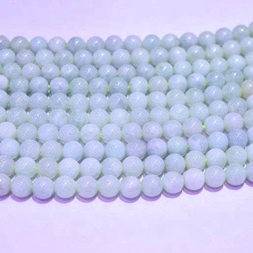 Wholesale Natural Smooth Gemstone 8MM Jadeite Jade Round Stone Loose Beads for Jewelry Making