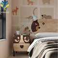 Custom Modern Design 3D Animal Cartoon Wallpaper Non-Woven Waterproof Wall Decor for Kids' Room Anti-Static Home Decoration
