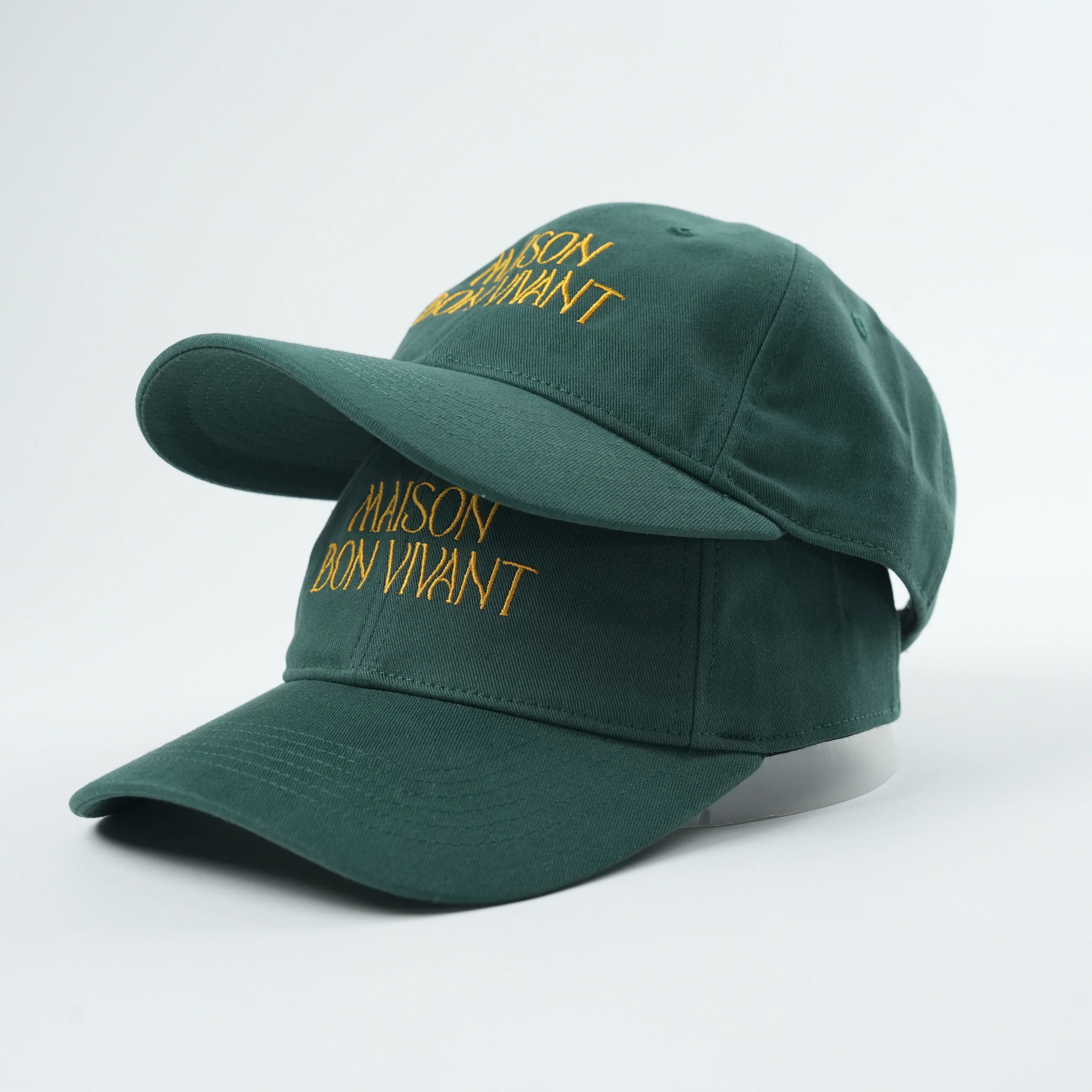 Custom Embroidery Logo Green Color Cotton Material 6 Panel Outdoor Unstructured Dad Hat