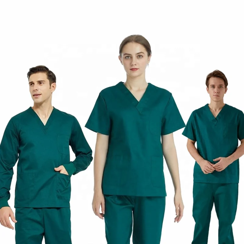 Men Women Unisex Custom logo Elastic Cotton Nurse Doctor Hospital Uniforms Scrubs Medical Scrubs Suits Top Scrubs Sets