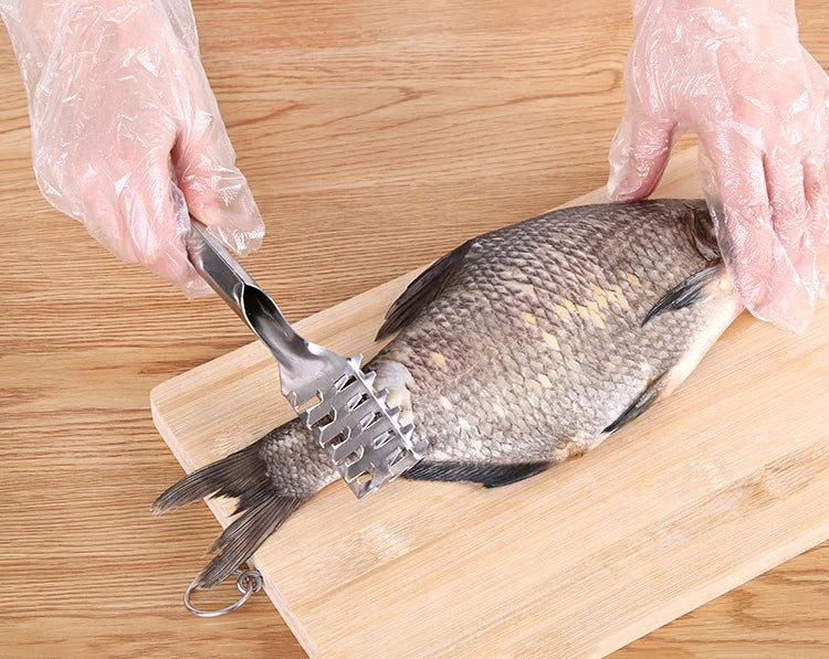1 Pc Fishing Tools Stainless Steel Fast Cleaning Fish Skin Scales Brush Shaver Remover Cleaner Descaler Skinner Scaler Gadget