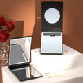 Zonyin New Rechargeable Folding Travel LED Compact Makeup Mirror With 3X Magnifying Portable Tabletop Cosmetic Mirror for Travel