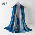 Blue Sediment Printed Modal Hijabs Muslim Women New Trend Blue Sediment Summer Veils Modal Hijab Shawl 2026