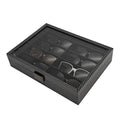Luxury Carbon Fiber Eyewear Case Organizer New 8 Optical Sunglasses Display Box Black Brown Convenient Storage for Eyeglasses