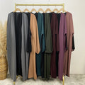 Hot Selling One Set Clothes Women Muslim Kimono Arabic Muslim Women Clothing Women Blue Turkish Islamic Clothing