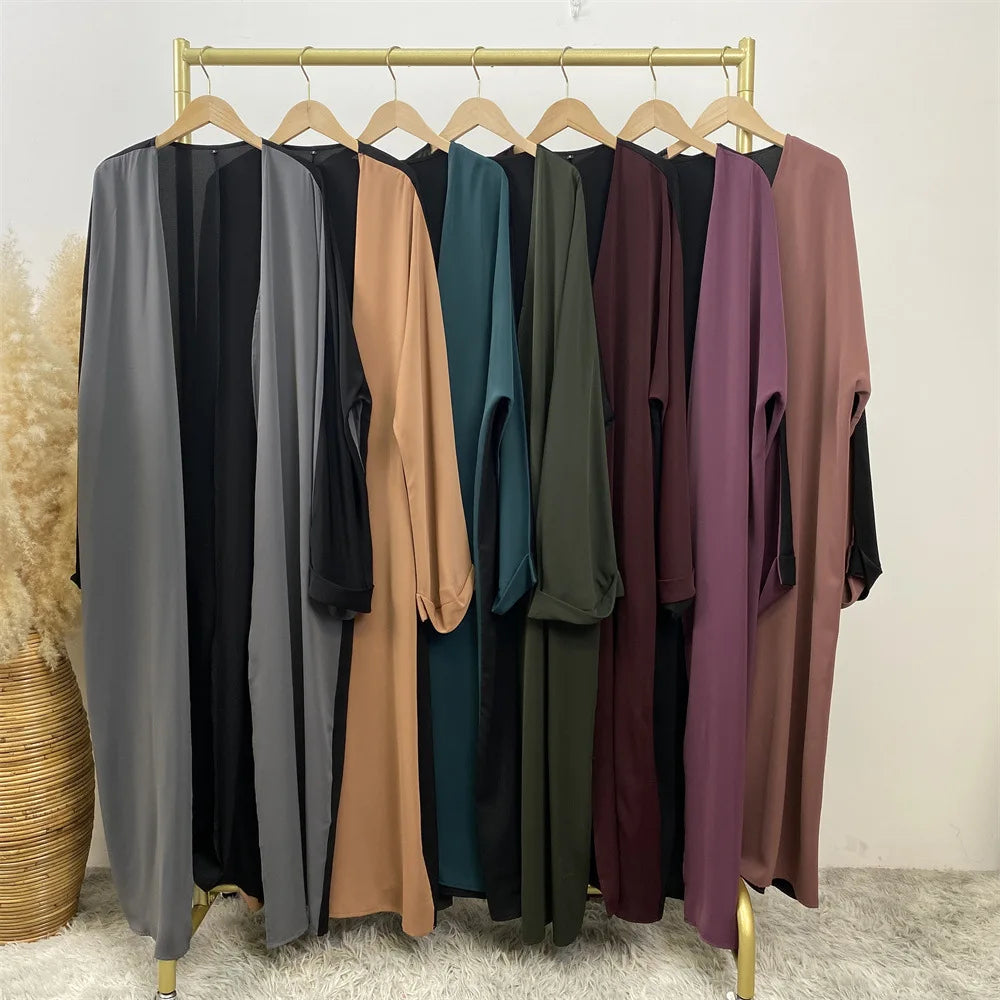 Hot Selling One Set Clothes Women Muslim Kimono Arabic Muslim Women Clothing Women Blue Turkish Islamic Clothing