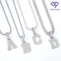 Pass Diamond Tester A-Z Initial Letter Pendant Wholesale Hip Hop Jewelry 925 Sterling Silver Iced Out Mossanite Necklace Chain