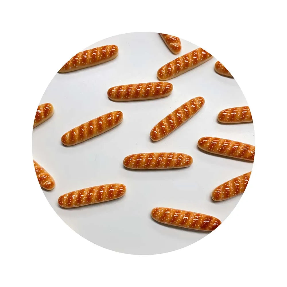 Doll House Miniatures Food Toys 100Pcs/Lot 3D Mini Artificial Bread Dessert Ornaments for Kitchen Room Tableware Decoration
