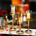 Wholesale Price  European Style Metal Candle Holders Gold Glass Candle Holders  Candle Cups  Handicrafts  Retro Home Decorations