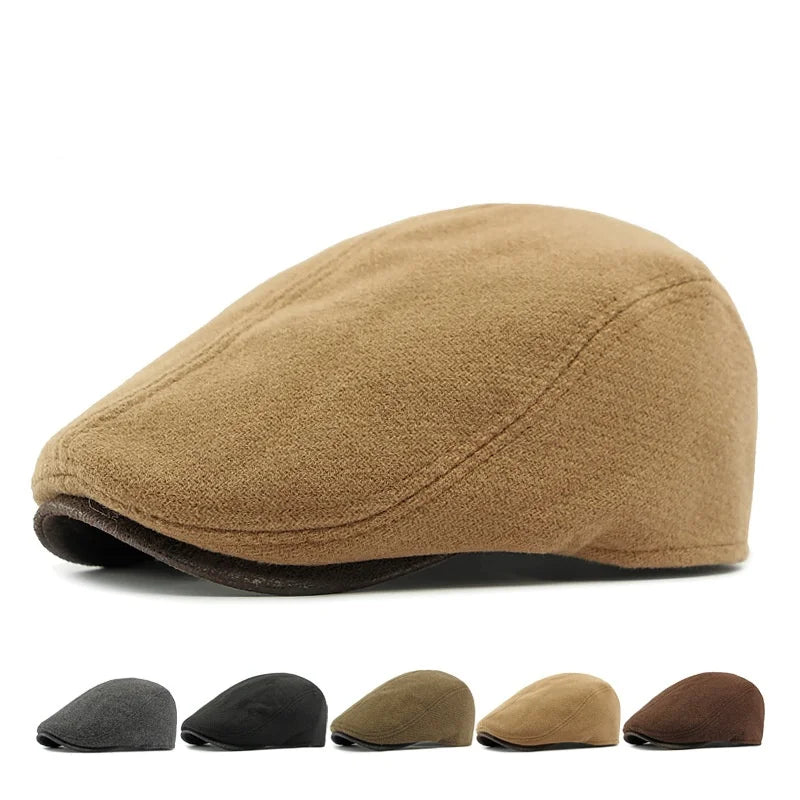 New Winter Adults Newsboy Driving Ivy Hat Men Ivy Cap Cotton Blend Newsboy Flat Hat
