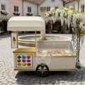 Modern Gelato Cart Durable Ice Cream Food Cart Trendy Mobile Ice Cream Cart