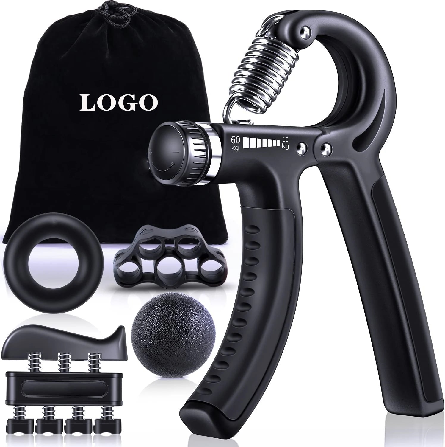 ZJFIT Adjustable Resistance Workout Kit 5 Pack Forearm Grip Strength Trainer Hand Grips