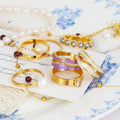 Chris April 316L Stainless Steel Wholesale Enamel Double Layer Open Ring Adjustable Rings