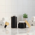 Matte Black Flat Shoulder 20ml 30ml 50ml Empty Glass Serum Bottles with Dropper and Screen Printing for Cosmetics