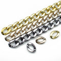 ABS Acrylic Plastic UV Electroplating Chain Ring Buckle Open Ring DIY Adjustable Accessories Luggage Hardware Model A172