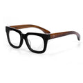 Wooden Temple Retro Unisex Fashion Full Rim Prescriptions Lens Optical Eyewear Frame Eyeglasses