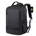 New Arrival Oxford  and PU Film School Bags Laptop Backpack With  USB Charging Port for Man