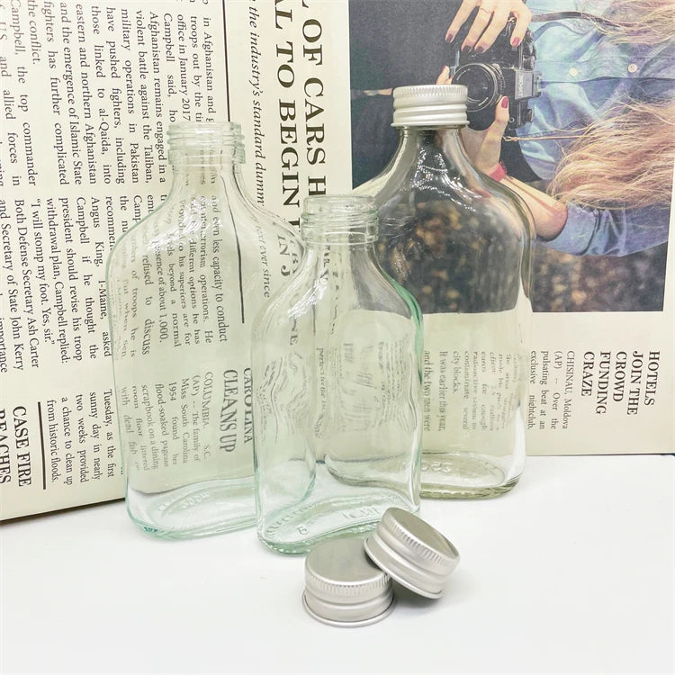 100ml 200ml 250ml Clear Beverage Glass Bottles Wholesale Milk Bottle