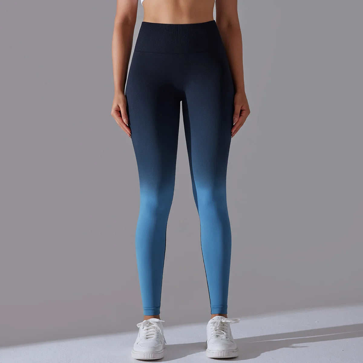 Seamless Candy Ombre Color Workout Legging Compression Tummy Control Yoga Fitness Pants Legging for Gym