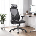 Good Quality China Factory High Back Mesh Office Chair with Height Adjustable Headrest and Nylon Base