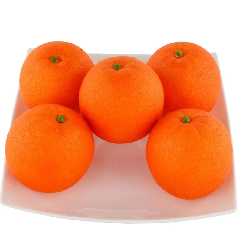Farmhouse Party Table Decor Lifelike Realistic Simulated Foam Faux Artificial Plant Orange Fruit Models Photography Props