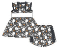 Qingli Oem New Arrival Children Girl Easter Printed Tunic Top With Ruffle Shorts Two Piece Outfit Set