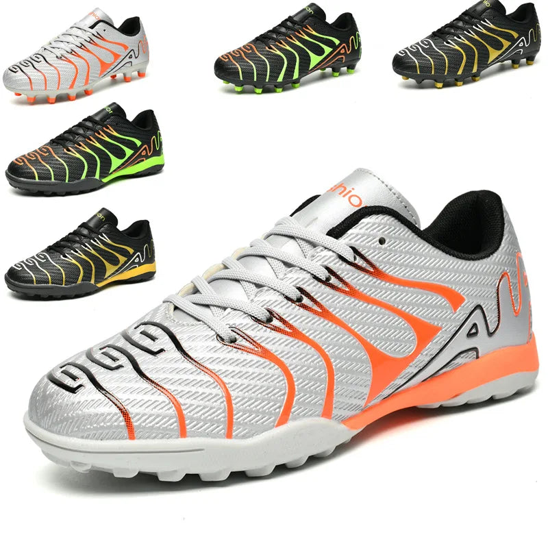 Direct Factory Sale Men's Football Shoes Youth Sports Competition TF AG Spike Winter Training EVA Broken Nail Soccer Rubber Mesh