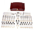 Wholesale Stainless Steel Fork Knife Spoon Dinner Set 72 Pcs Luxury Silverware Set