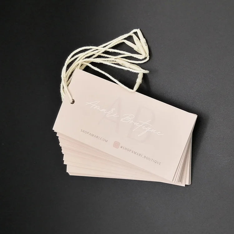 Clothes Hang Tags Tag for Necklaces Wholesale Own Logo Printed Paper Garment Tags Sustainable Accept Customized Accept OEM&ODM