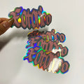Custom Logo UV Printing Waterproof Vinyl Die Cut Rainbow Glitter Laser Stickers Durable Anti-UV Holographic Vinyl Stickers