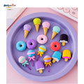 4 in 1 Cute Cartoon Dessert-Shaped Plastic Pencil Eraser Creative School Supplies and Gifts for Children