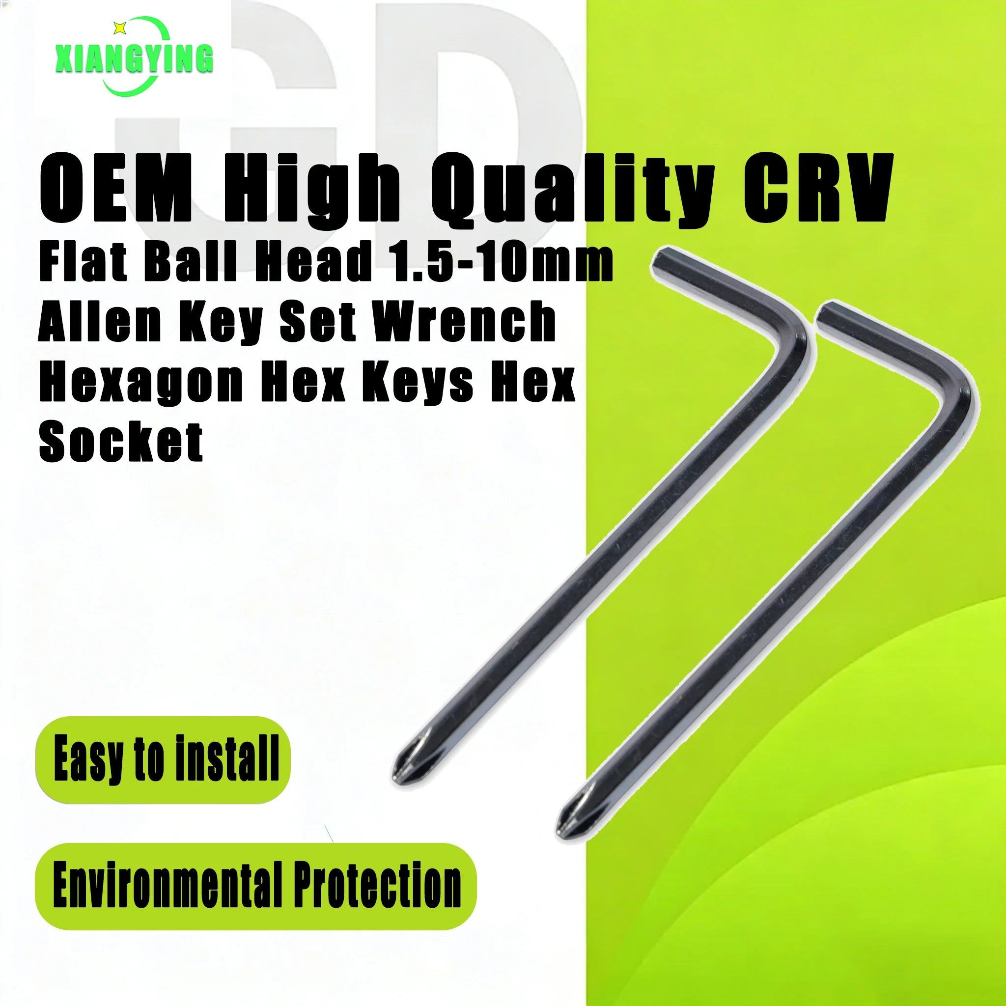 Industrial Grade Chrome Molybdenum Alloy Steel Metric/Imperial 1.5-10mm Flat Ball Head Allen Key Set Wrench Natural Finish