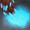 10g Blue Green Light Luminous Nail Powder Glow in the Dark Pigment Dust Phosphor Glitter for Decoration Jewelry Nail Supplies