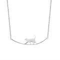 Wholesale 925 Silver Cat Necklaces Pendants Choker Necklace for Women Girl Jewelry Colar De Plata Drop Shipping