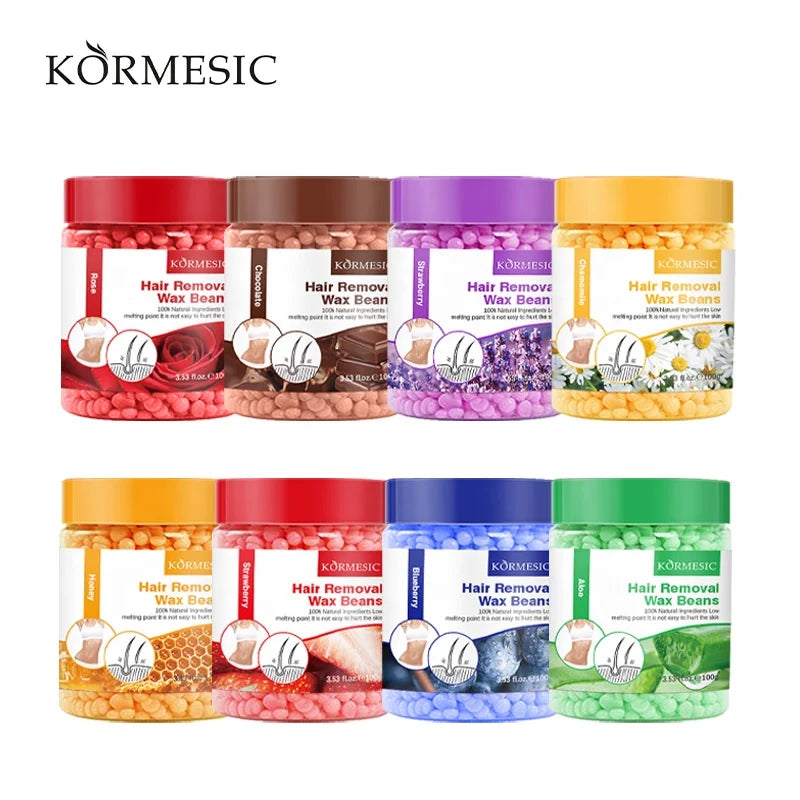 Private Label KORMESIC Wholesale Best Price Painless Men Woman Permanent Hair Removal Wax Beans