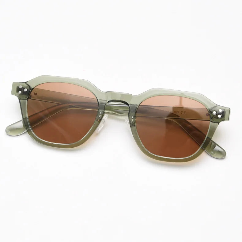 HBK Retro Steampunk Classic TR Frame Gradient Lenses UV400 Protection Sunglasses for Men & Women