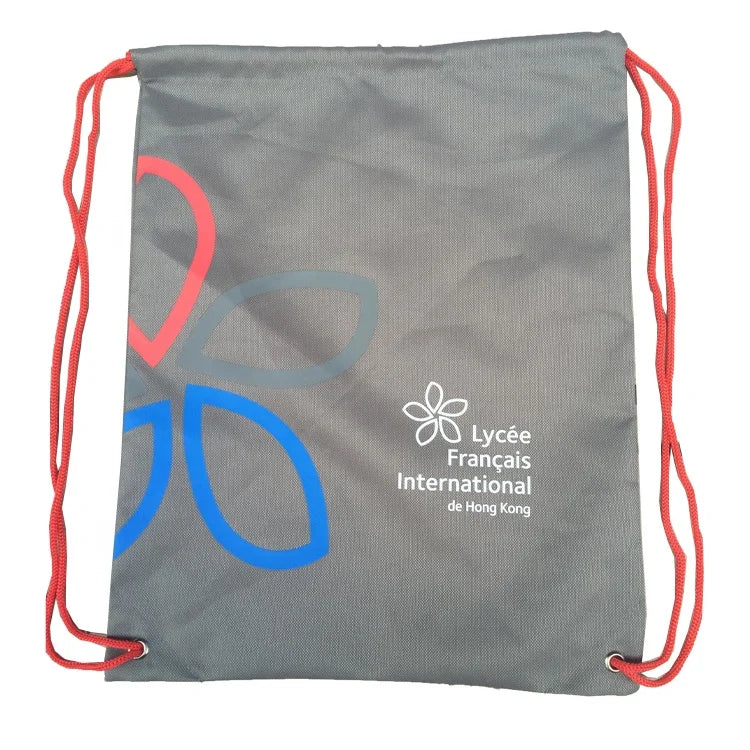 Custom Logo Gym Bag Drawstring Digital Print Waterproof Drawstring Sports Backpack Bag