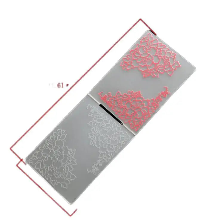 Hot Sale DIY Plastic Cake Icing Tools Embossing Heart Feather Clamps Concave and Concave Embossing Dies Cake Tools