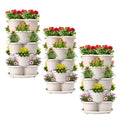 Wholesale 5-Tier Stackable Strawberry-Style Outdoor Planters Home Use Plastic Flower Pot with Vertical Garden Tower Design