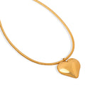 Hip Hop Heart Heart Love Necklace Female Clavicle Chain Ins Cold Wind Simple Stainless Steel Choker