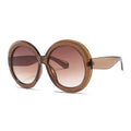 Hot Sale Fashion Round Oversized Frame Shades Sun Glasses Brand Designer Luxury Women Sunglasses UV400